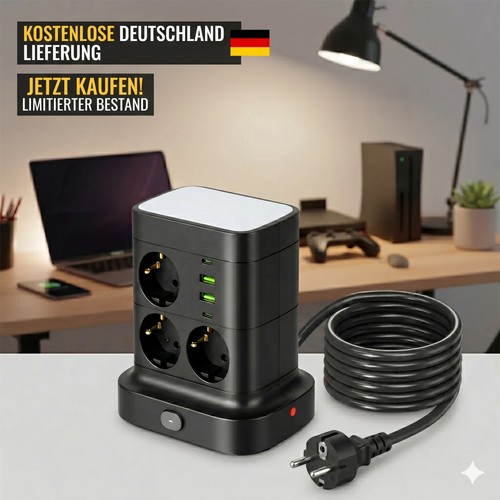 4usb tower presa multipresa - tower,