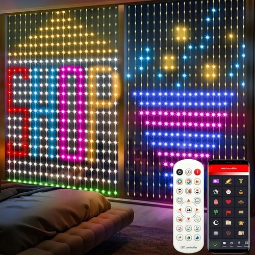 Tenda luminosa led 400 rgb - luminosa,