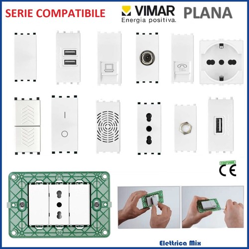 Vimar plana compatibile - vimar, bianca